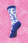 Chaussettes transparentes motif leopard en taille unique ABYSSE