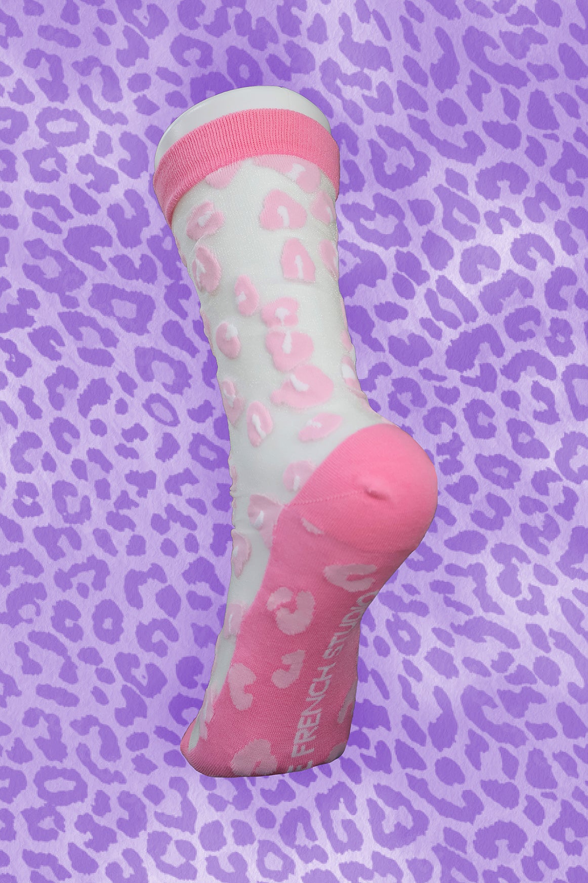 Chaussettes transparentes motif leopard en taille unique LITCHI