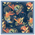 Carré 90x90 FLORE MARINE