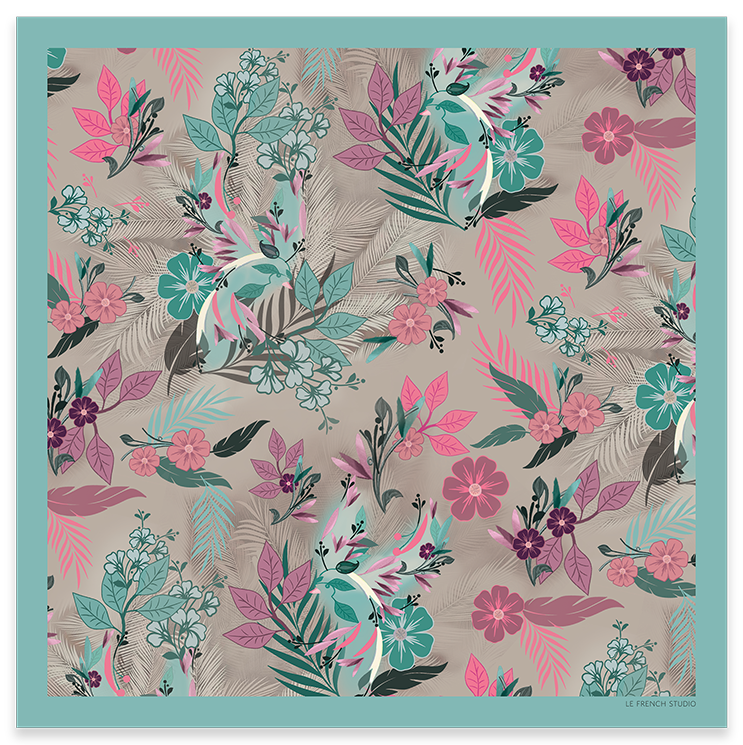 Carré 90x90 ZAZU LICHEN