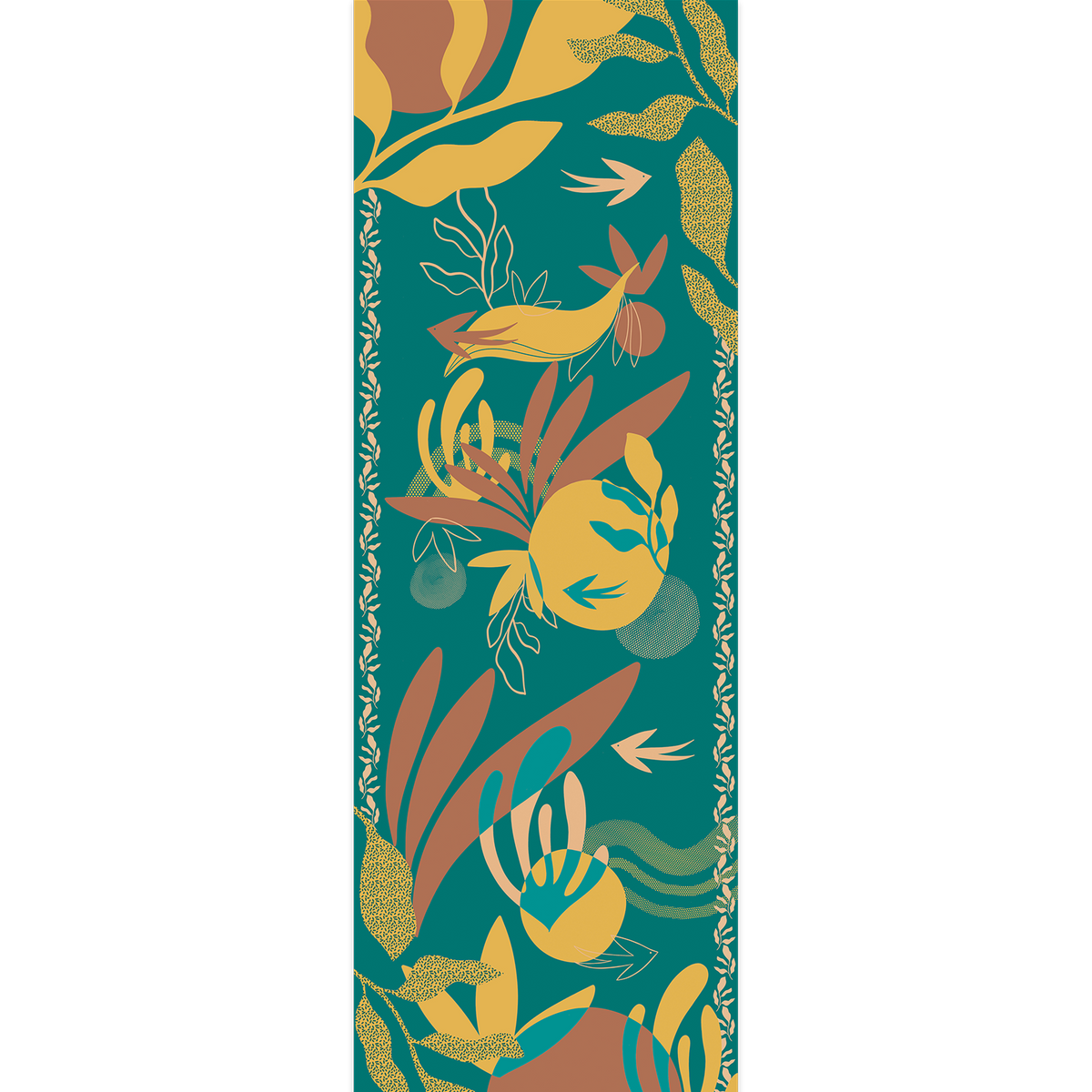 Grande écharpe cachemire FLORE TURQUOISE