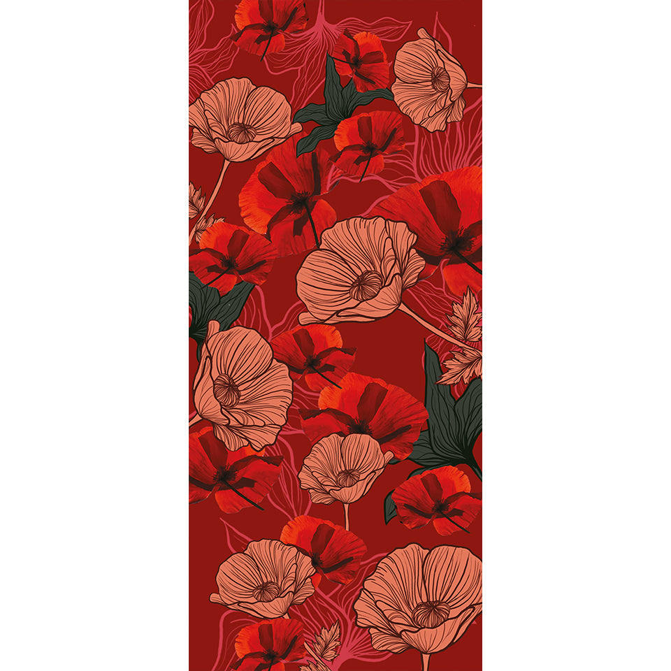 Écharpe laine HIBISCUS ROUGE