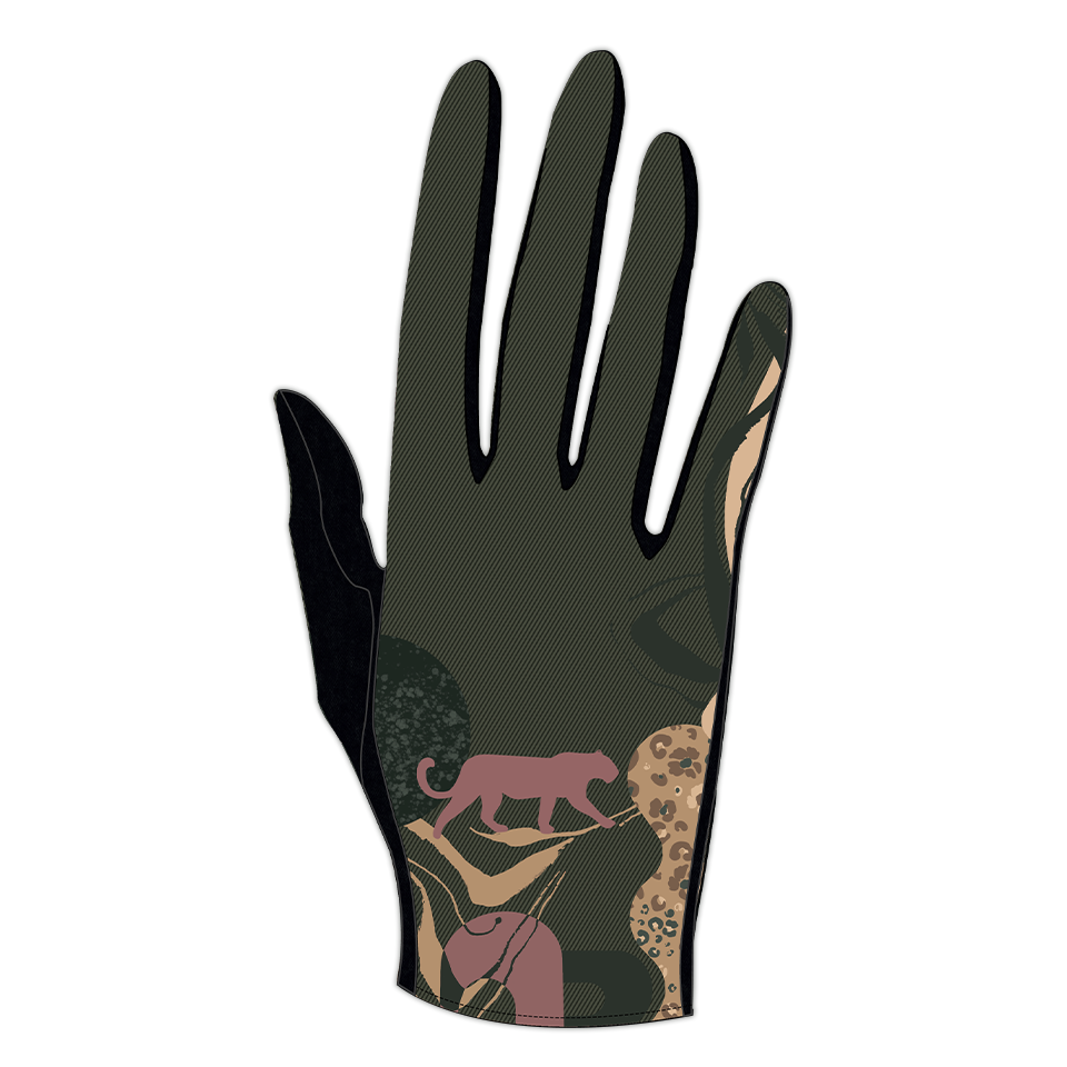 Gants femme PANTHERE KAKI