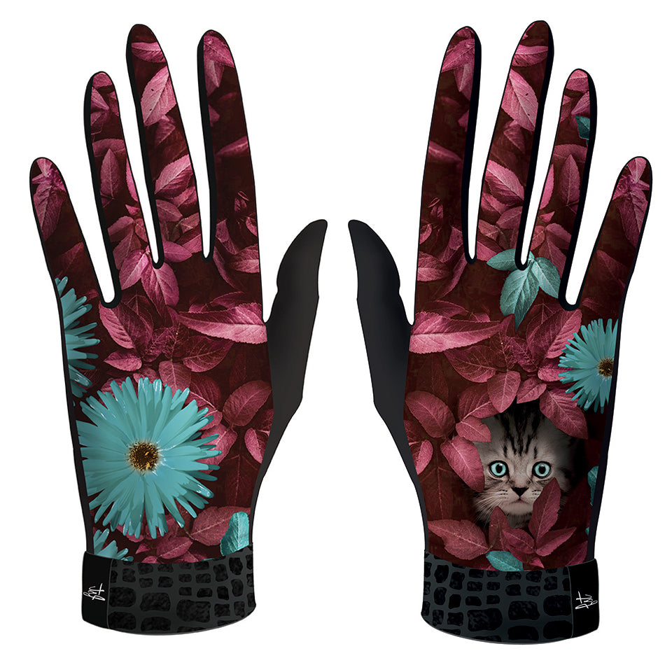 Gants imprimés techniques, élégants et chauds. Modèle CHATON
