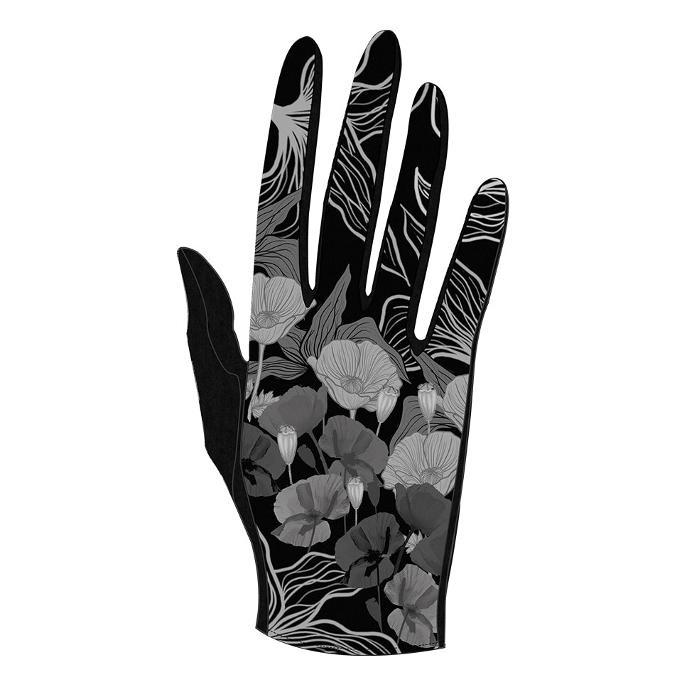 Gants femme HIBISCUS NOIR