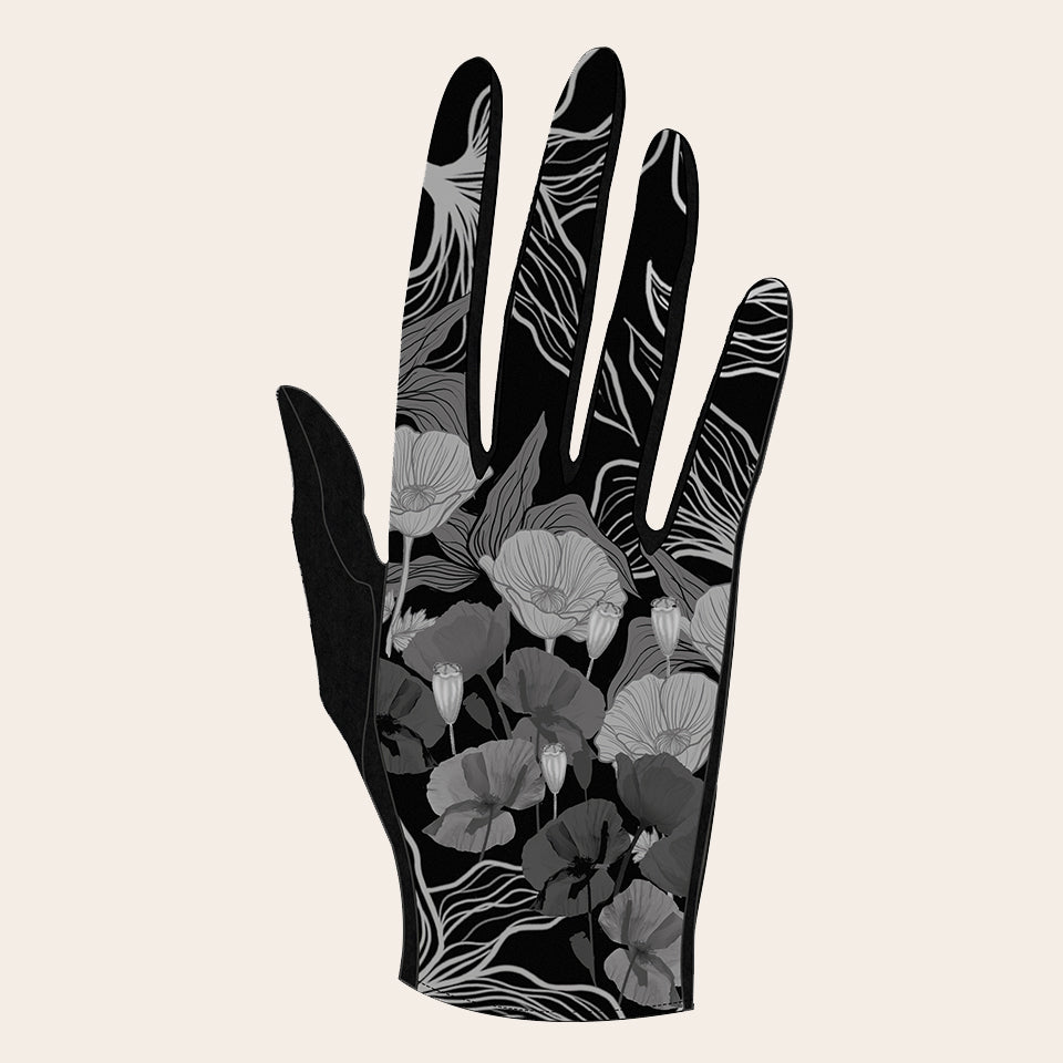 Gants femme en laine HIBISCUS NOIR