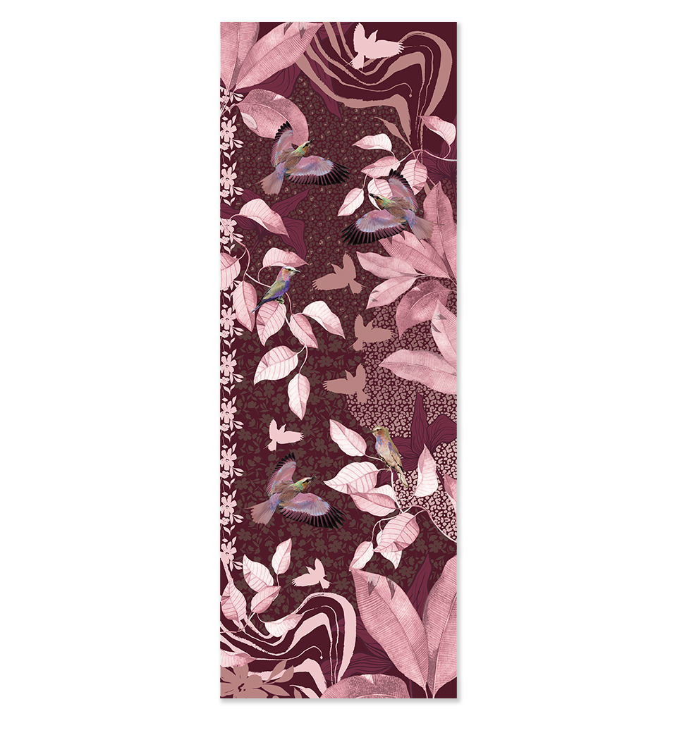Grande écharpe cachemire LAURIER ROSE