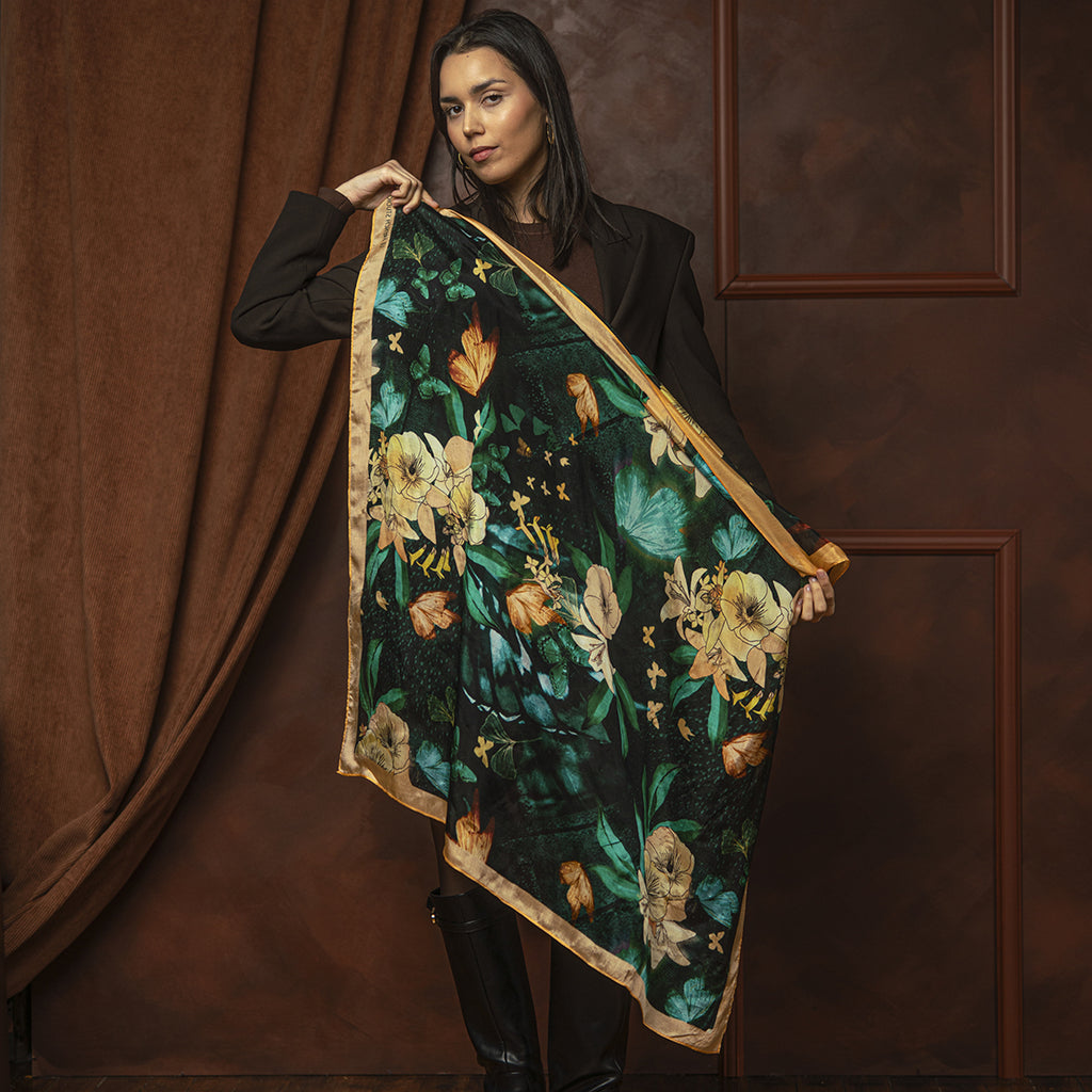 Carré 90x90 BLOOMEA EMERAUDE