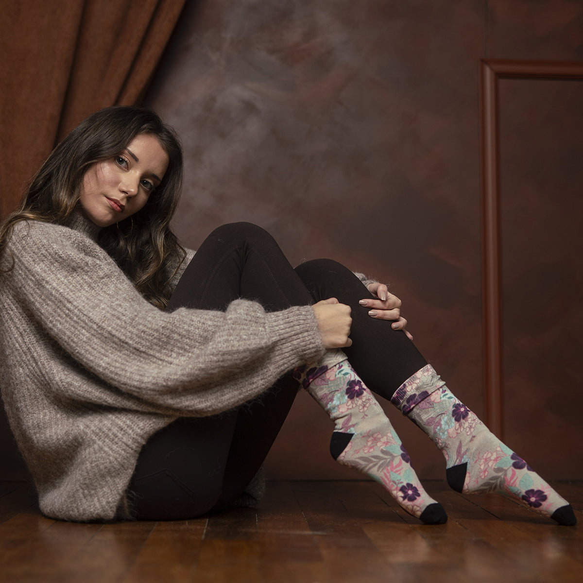 Chaussettes bambou ZAZU LICHEN