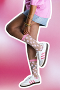 Chaussettes transparentes motif leopard en taille unique LITCHI