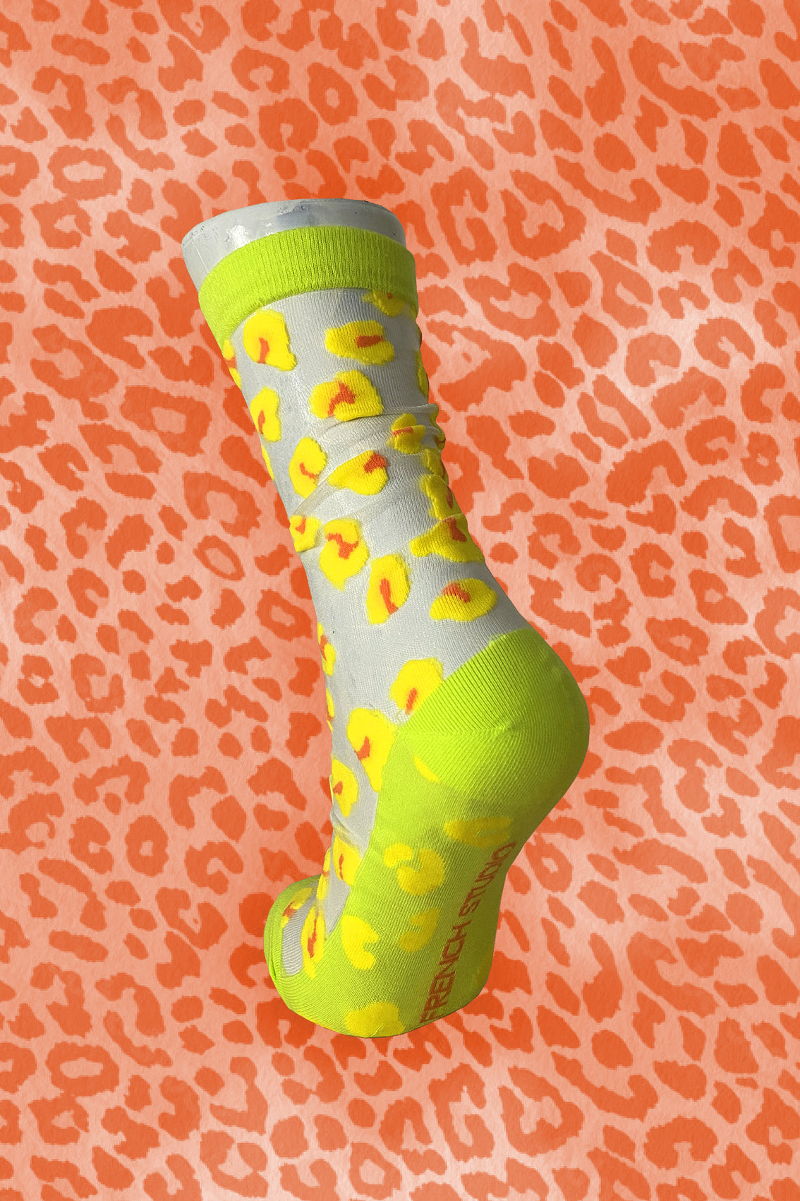 Chaussettes transparentes motif leopard en taille unique MIMOSA