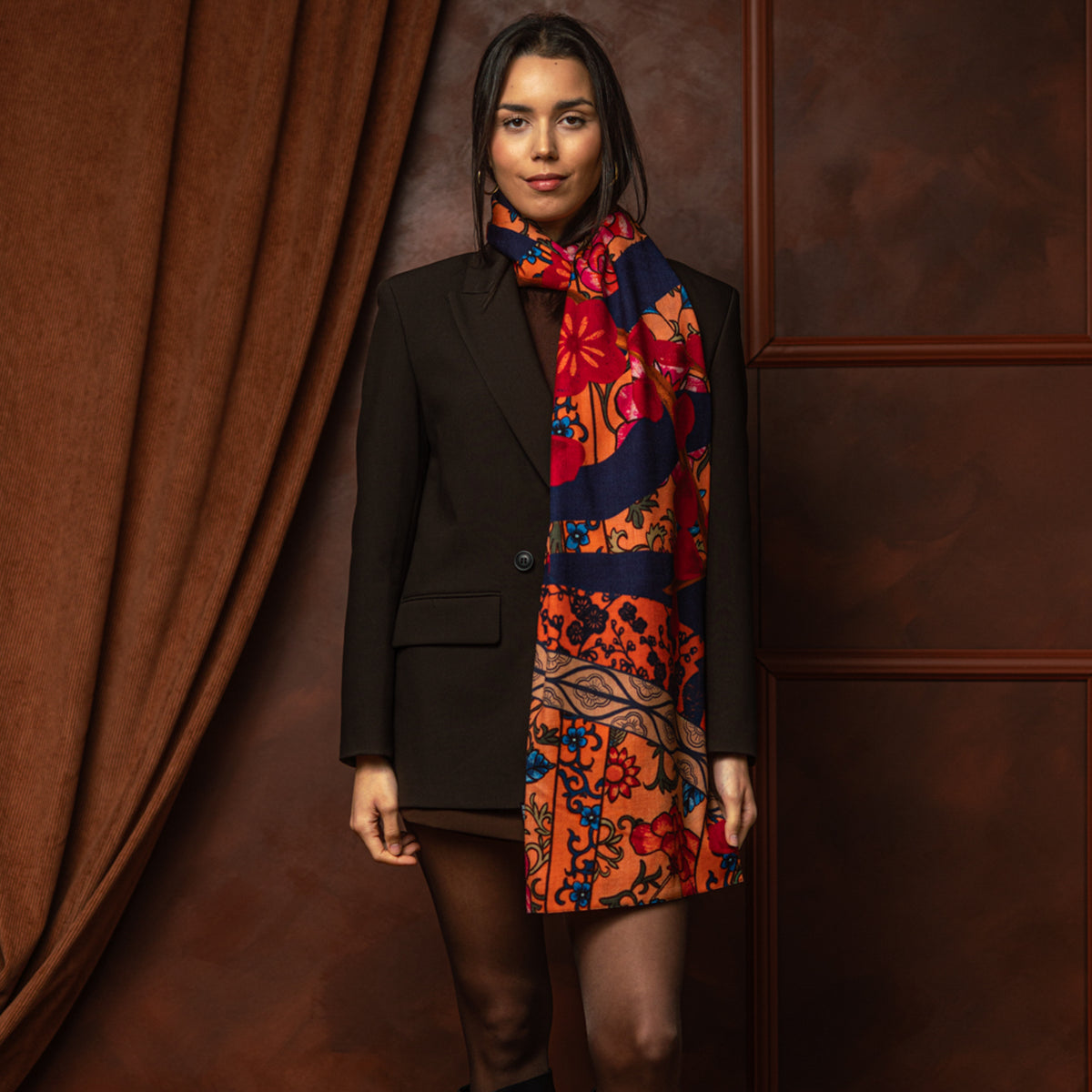 Écharpe laine HANOI CORAIL