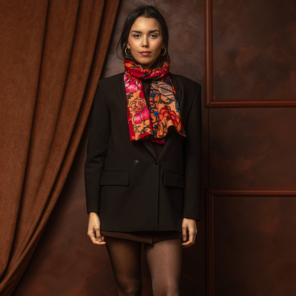 Écharpe laine HANOI CORAIL