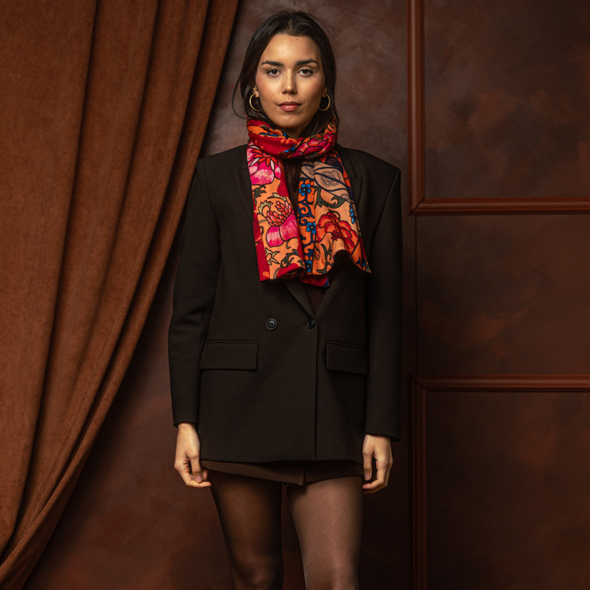 Écharpe laine HANOI CORAIL