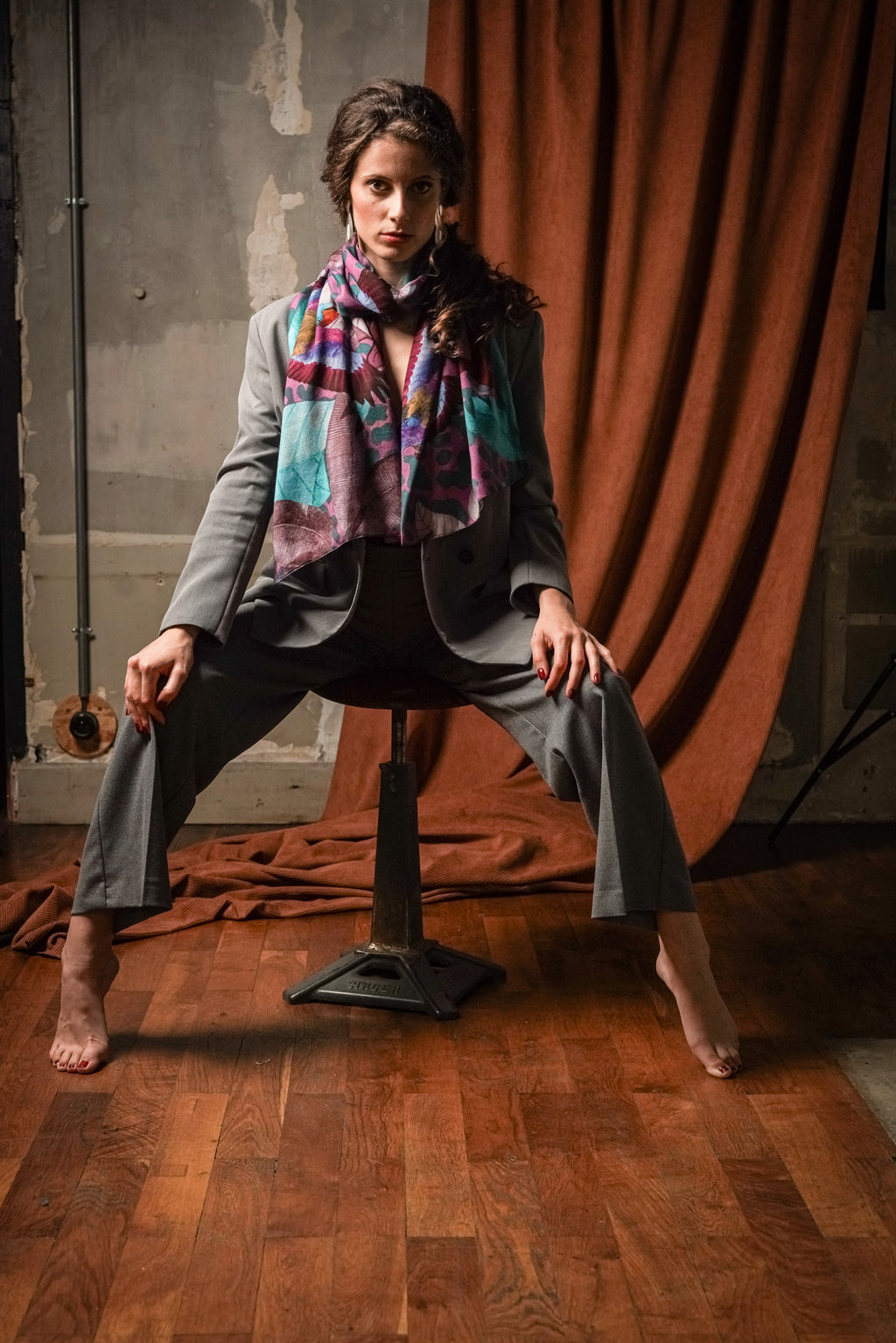 Écharpe laine LAURIER AMETHYSTE