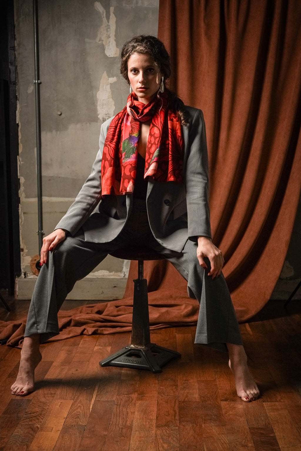 Écharpe laine LAURIER ROSE