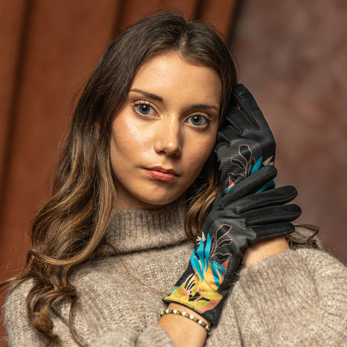 Gants femme FLORE TURQUOISE