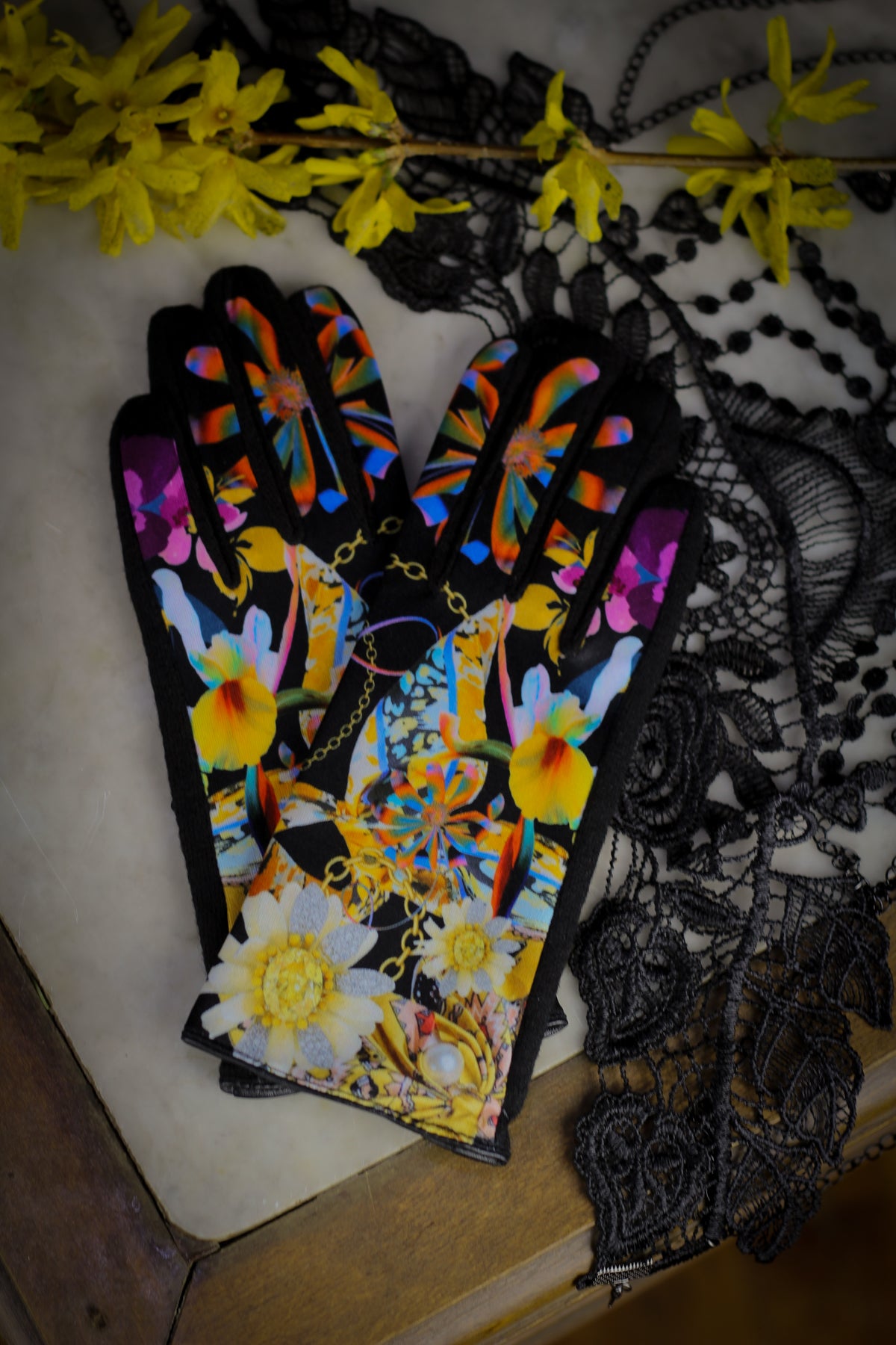 Gants femme en laine JACQUARD